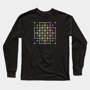 Spiritual Geometry / Points and Squares Long Sleeve T-Shirt